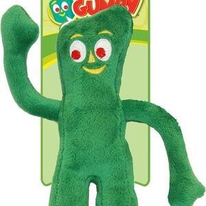 Nostalgic Gumby Plush Filled Dog Squeaker Toy Green 9" Pack of One 1950s Toy
